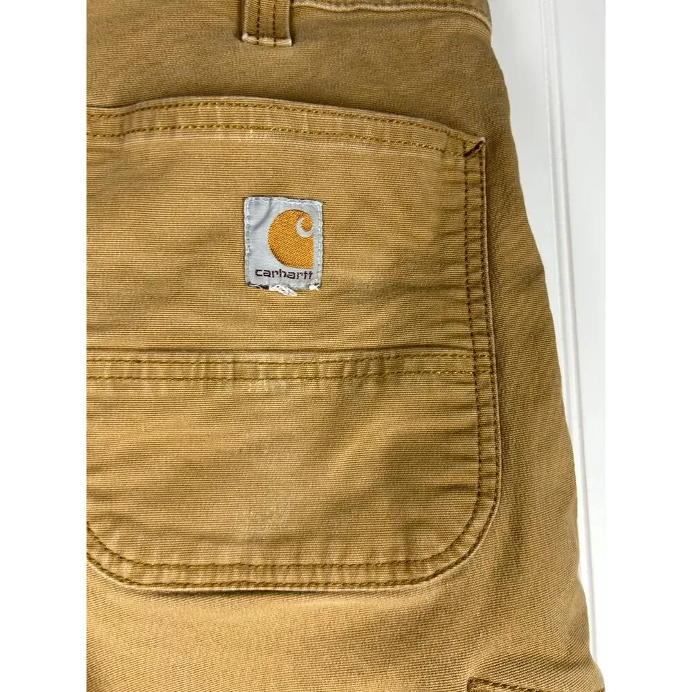 Carhartt Shorts Men Size 32 Brown khaki Rugged Flex Rigby 102514 Relaxed Fit